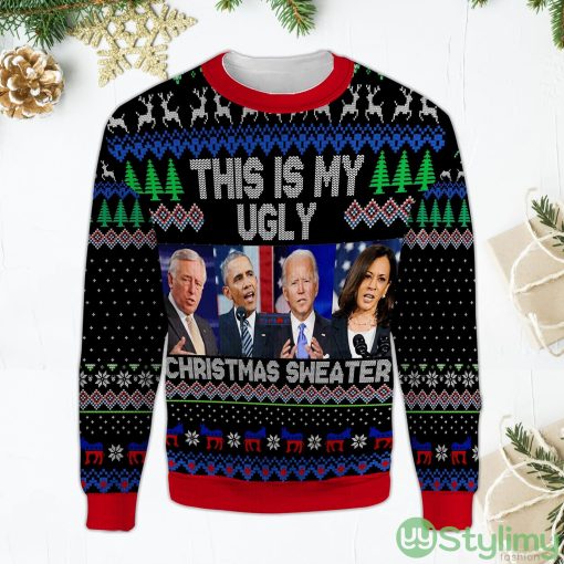 This Is My Ugly Christmas Sweater Anit-Biden Black Ugly Christmas Sweater Product Photo 1