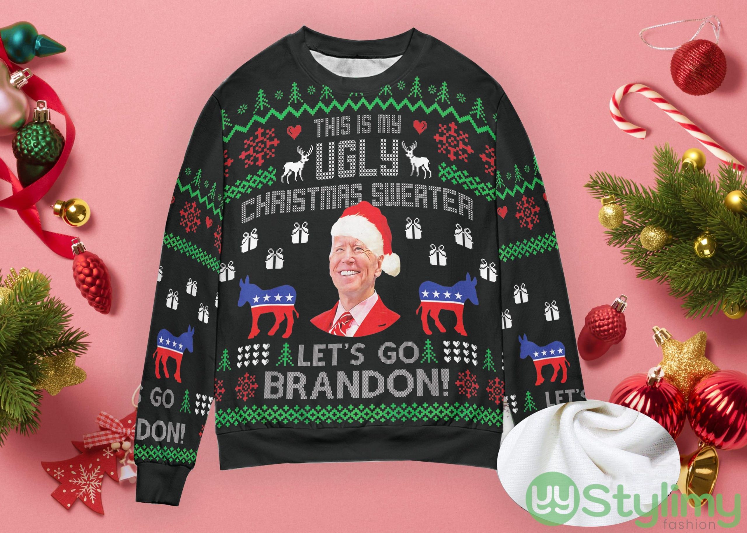 This Is My Ugly Christmas Sweater Joe Biden Let's Go Brandon Guly Christmas Sweater 5 this is my ugly christmas sweater joe biden lets go brandon guly christmas sweater 1 scaled
