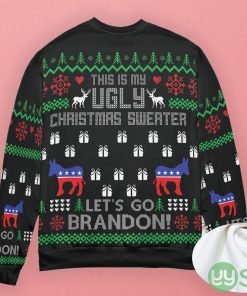 This Is My Ugly Christmas Sweater Joe Biden Let's Go Brandon Guly Christmas Sweater Product Photo 3