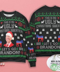This Is My Ugly Christmas Sweater Joe Biden Let's Go Brandon Guly Christmas Sweater Product Photo 1