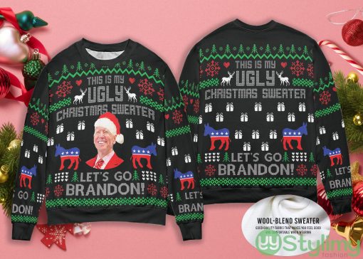This Is My Ugly Christmas Sweater Joe Biden Let’s Go Brandon Guly Christmas Sweater