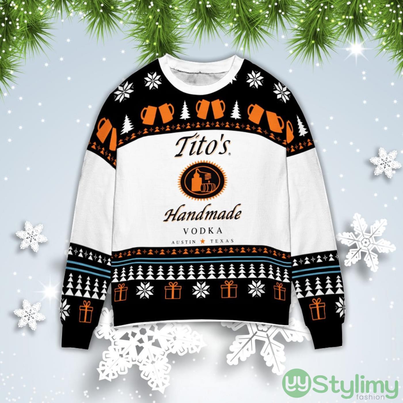 Titos Christmas Gift Ugly Christmas Sweater 2 Titos Christmas Gift Ugly Christmas Sweater Product Photo 1
