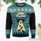 UFO ALien Cow Abduction Ugly Christmas Sweater Product Photo 2