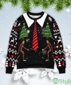 Vintage Bigfoot Christmas Gift Ugly Christmas Sweater Product Photo 1