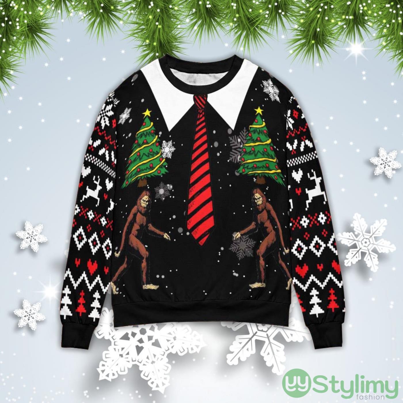 Vintage Bigfoot Christmas Gift Ugly Christmas Sweater 2 Vintage Bigfoot Christmas Gift Ugly Christmas Sweater Product Photo 1
