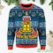 We All Live In A Yellow Time Machine Ugly Christmas Sweater Product Photo 2