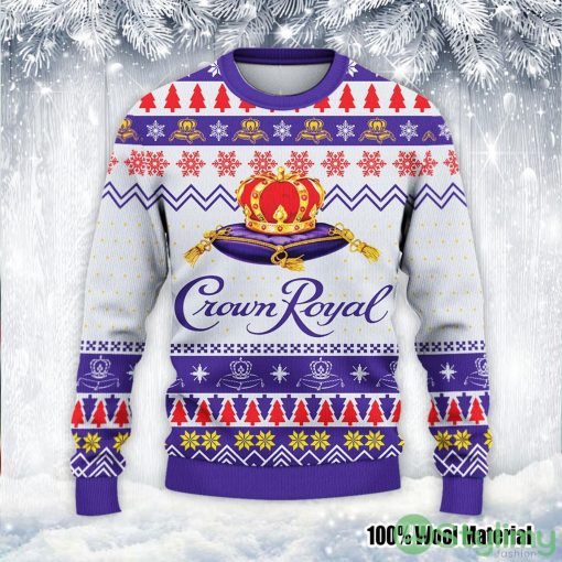 Whiskey Lover Crown Royal Whiskey Ugly Christmas Sweater Product Photo 2