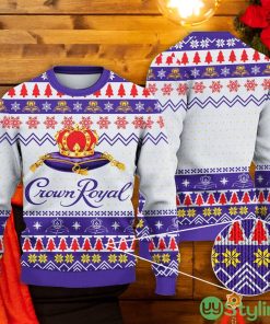 Whiskey Lover Crown Royal Whiskey Ugly Christmas Sweater Product Photo 1