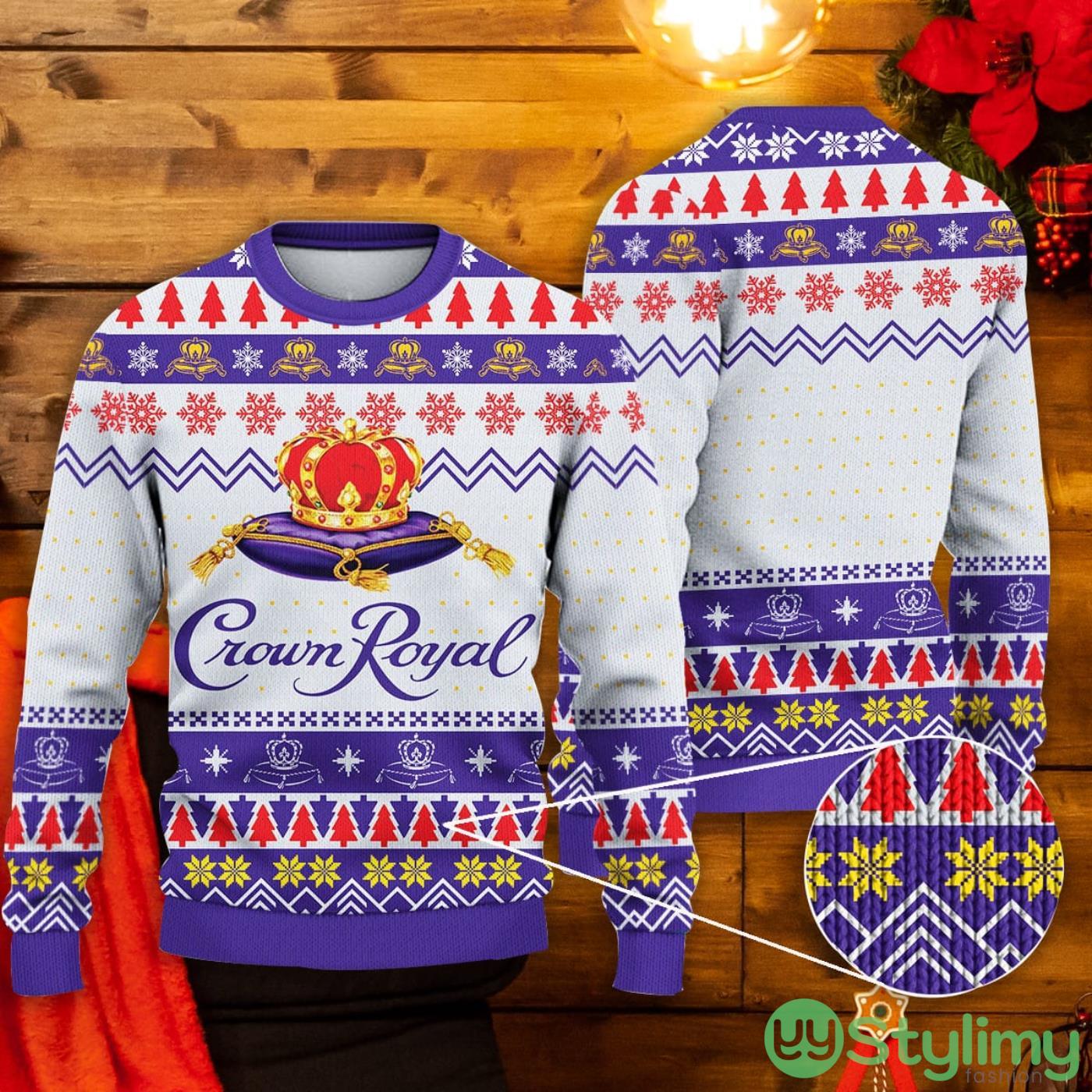 Whiskey Lover Crown Royal Whiskey Ugly Christmas Sweater 5 Whiskey Lover Crown Royal Whiskey Ugly Christmas Sweater Product Photo 1
