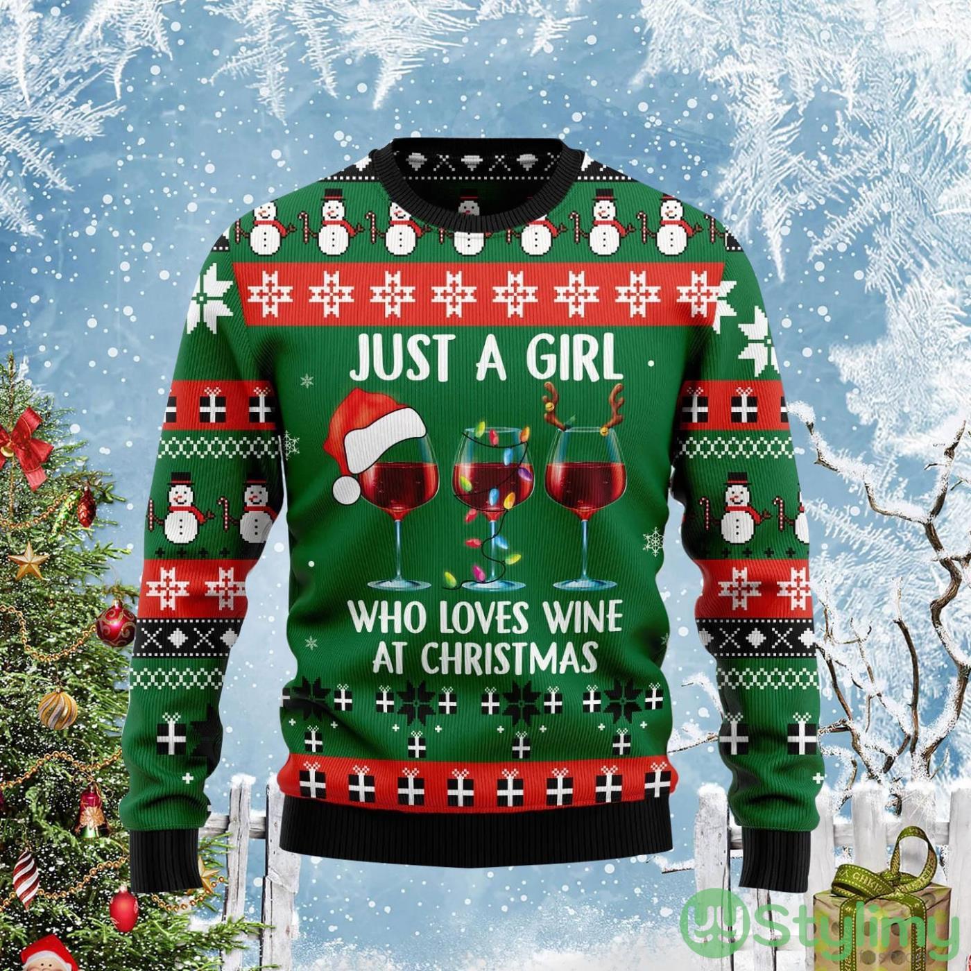 Wine Xmas Cute Christmas Gift Ugly Christmas Sweater 3 Wine Xmas Cute Christmas Gift Ugly Christmas Sweater Product Photo 1