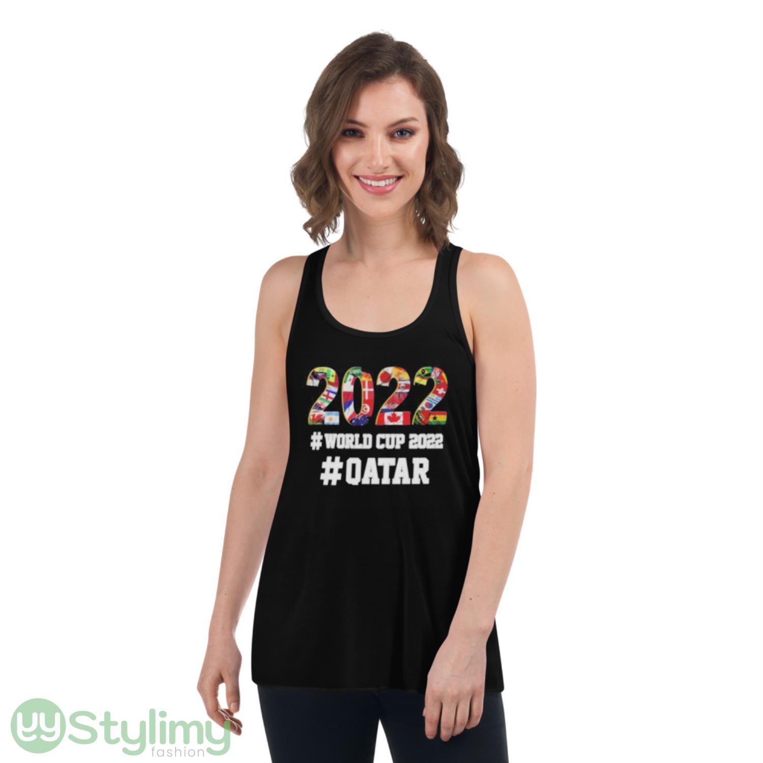 2022 World Cup Qatar All Team Flag Shirt 5 2022 World Cup Qatar All Team Flag Shirt - Women's Flowy Racerback Tank