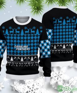 Carolina Panthers Fans Christmas Pattern Ugly Christmas Sweater Product Photo 1