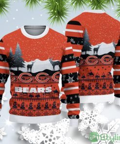 Chicago Bears Christmas Reindeers Pattern Ugly Christmas Sweater Product Photo 1