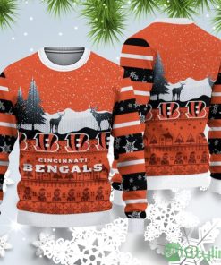 Cincinnati Bengals Christmas Reindeers Pattern Ugly Christmas Sweater Product Photo 1