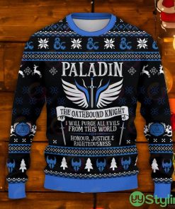 Classes Paladin The Oathboud Knight Ugly Christmas Sweater Product Photo 1