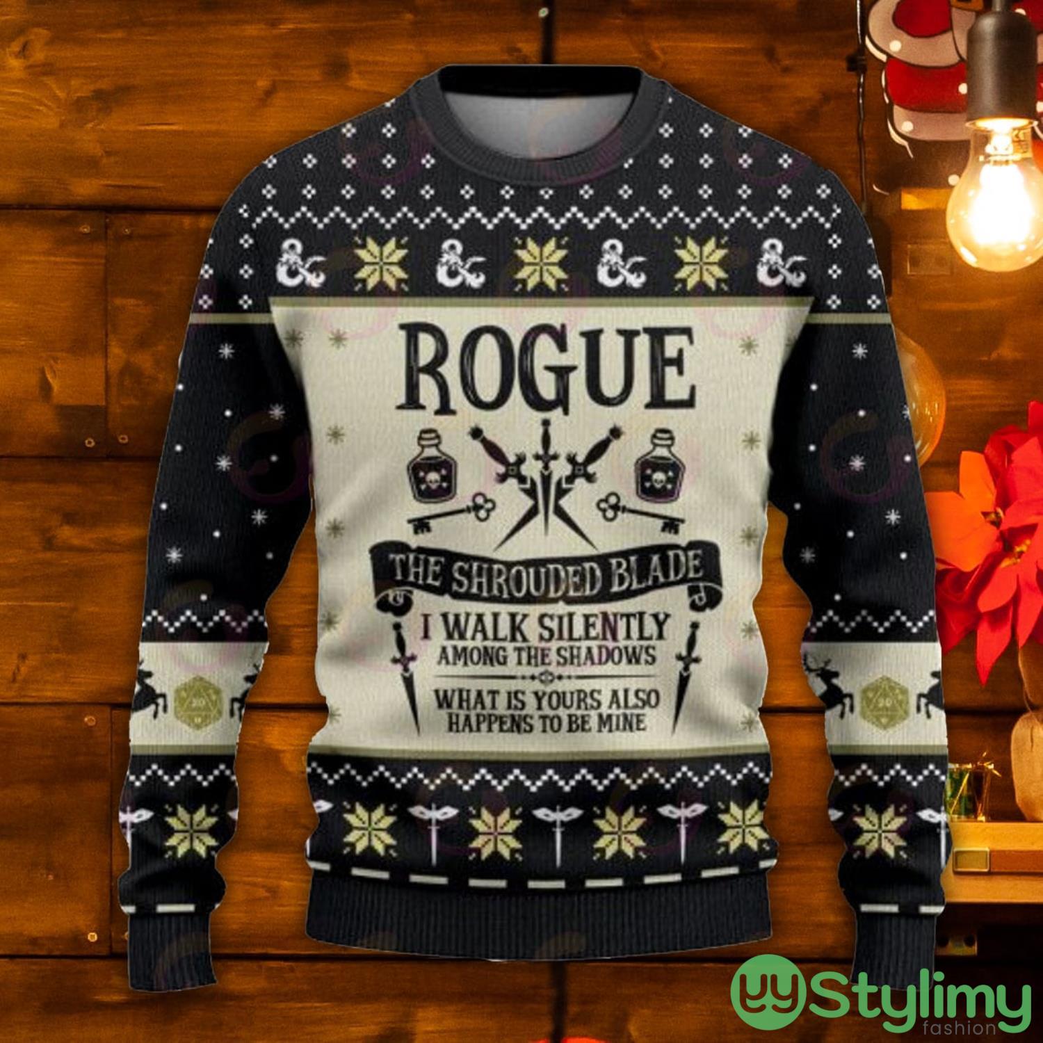 Classes Rogue The Shrouded Blade Ugly Christmas Sweater 3 Classes Rogue The Shrouded Blade Ugly Christmas Sweater Product Photo 1