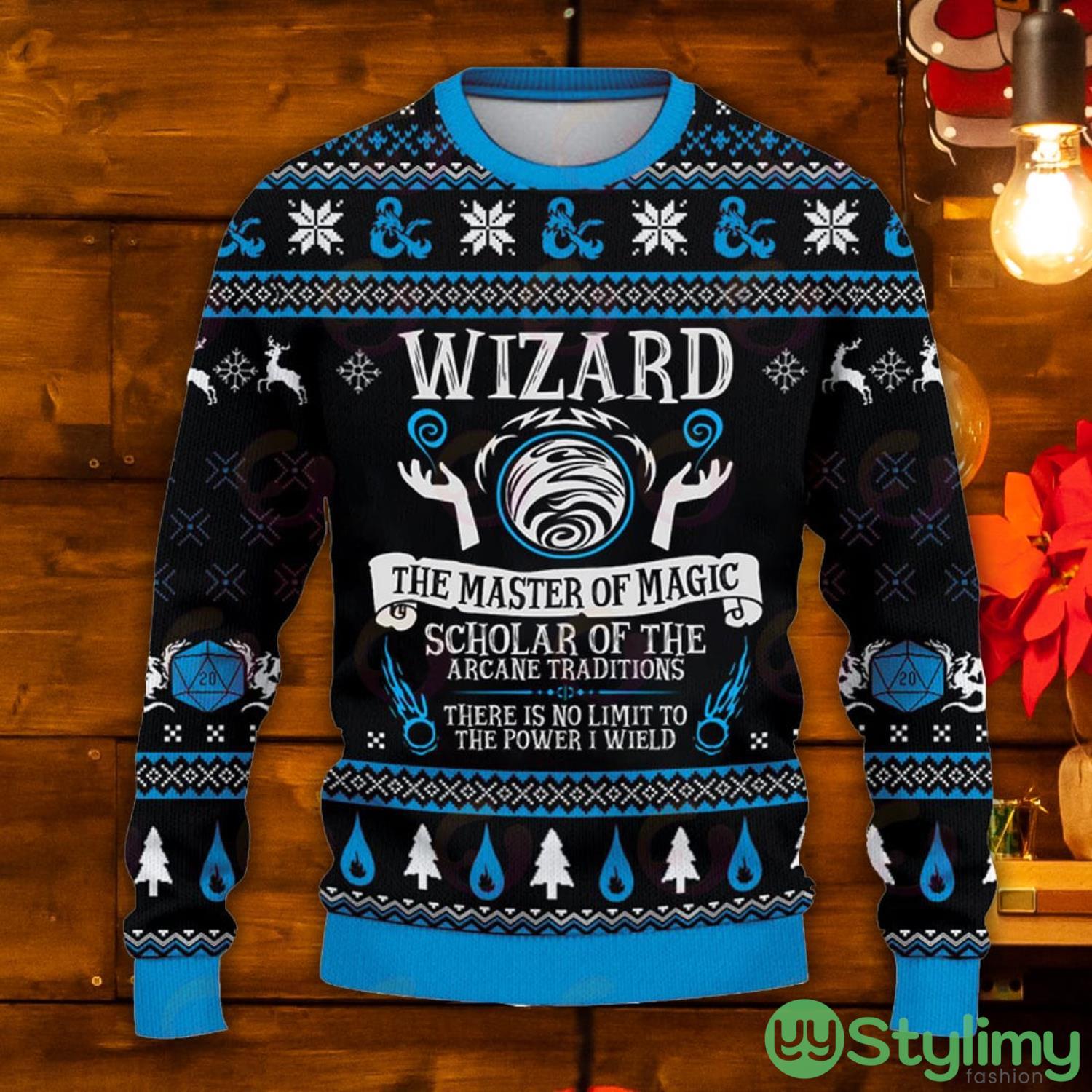 Classes Wizard The Master Of Magic Ugly Christmas Sweater 3 Classes Wizard The Master Of Magic Ugly Christmas Sweater Product Photo 1