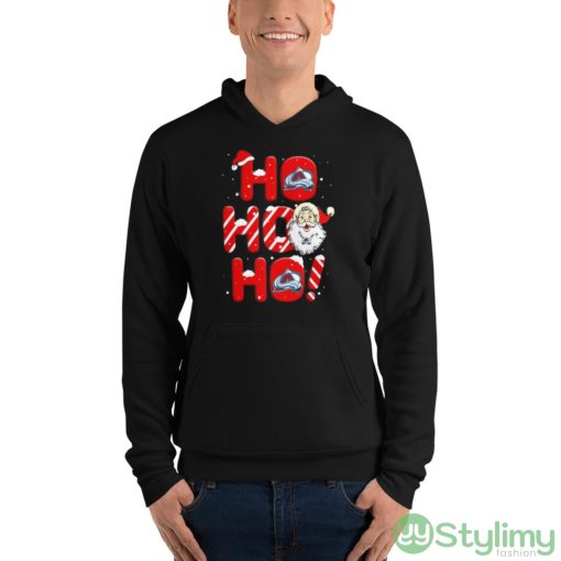 Colorado Avalanche NHL Hockey Ho Ho Ho Santa Claus Merry Christmas Shirt - Unisex Fleece Pullover Hoodie