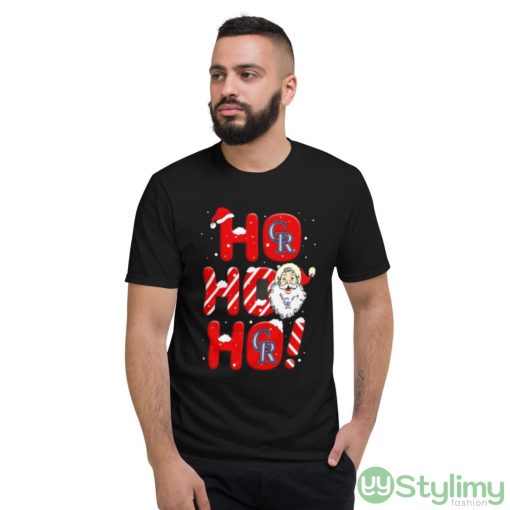 Colorado Rockies MLB Baseball Ho Ho Ho Santa Claus Merry Christmas Shirt - Short Sleeve T-Shirt