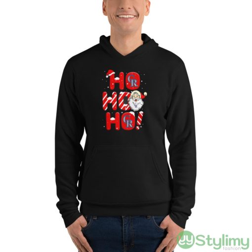 Colorado Rockies MLB Baseball Ho Ho Ho Santa Claus Merry Christmas Shirt - Unisex Fleece Pullover Hoodie
