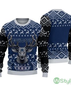 Dallas Cowboys Christmas Reindeer Ugly Christmas Sweater For Fans Product Photo 1
