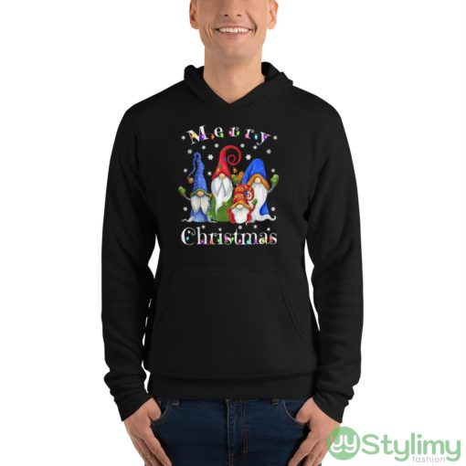Gnome Christmas Pajamas Garden Gnome Merry Christmas Shirt - Unisex Fleece Pullover Hoodie