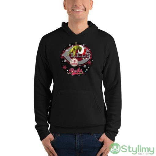 Grinch Cincinnati Reds Christmas Ceramic Grinch Christmas Shirt - Unisex Fleece Pullover Hoodie