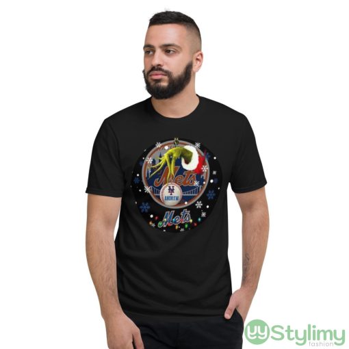 Grinch New York Mets Christmas Ceramic Grinch Christmas Shirt - Short Sleeve T-Shirt