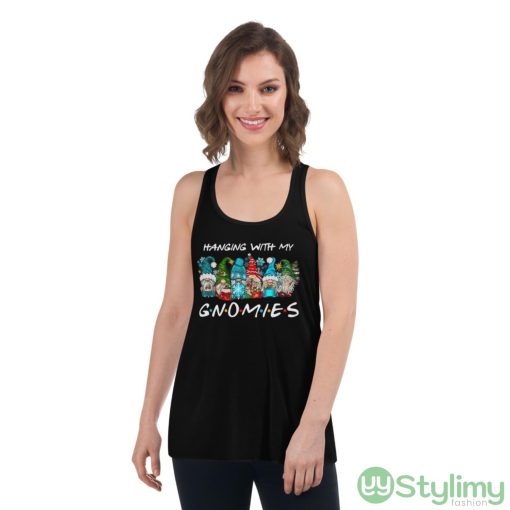 Hanging With My Gnomies Christmas Shirt Gnome Christmas Shirt - Women's Flowy Racerback Tank
