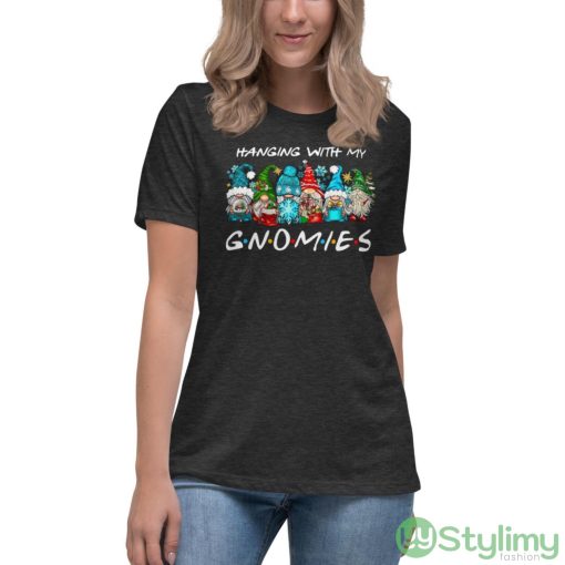 Hanging With My Gnomies Christmas Shirt Gnome Christmas Shirt - Women's Relaxed Short Sleeve Jersey Tee-1