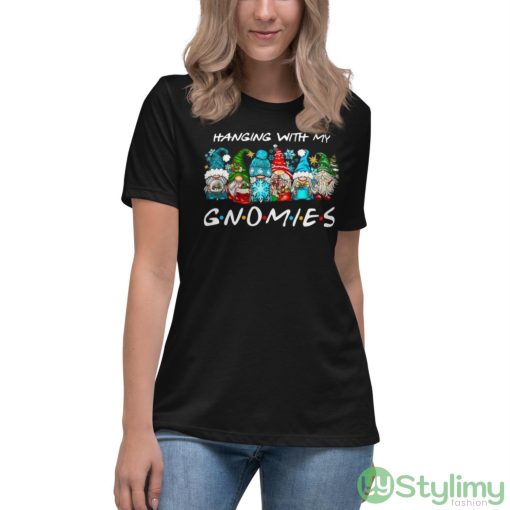 Hanging With My Gnomies Christmas Shirt Gnome Christmas Shirt - Women's Relaxed Short Sleeve Jersey Tee