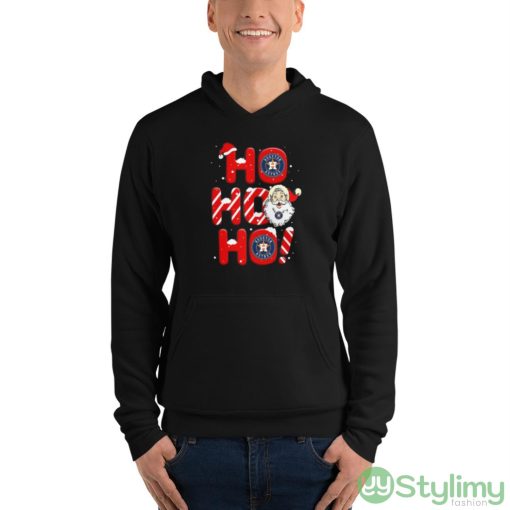 Houston Astros MLB Baseball Ho Ho Ho Santa Claus Merry Christmas Shirt - Unisex Fleece Pullover Hoodie