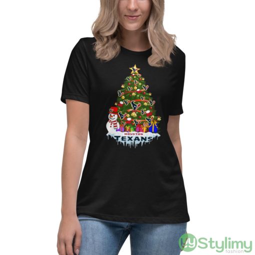 Houston Texans Merry Christmas Nfl Football Sports Shirt - Women's Relaxed Short Sleeve Jersey Tee