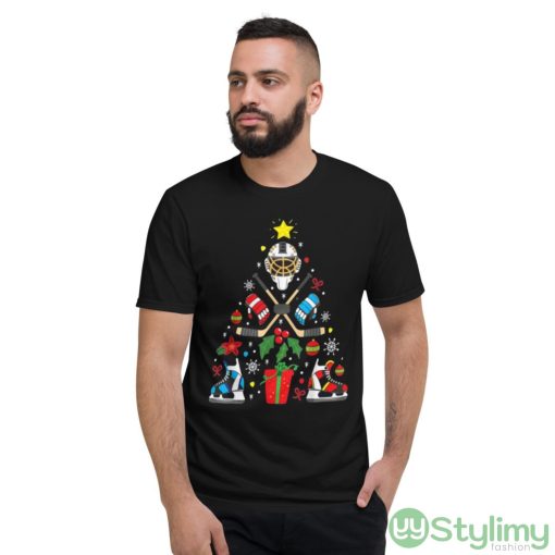 Ice Hockey Boys Gift Christmas Tree Shirt - Short Sleeve T-Shirt