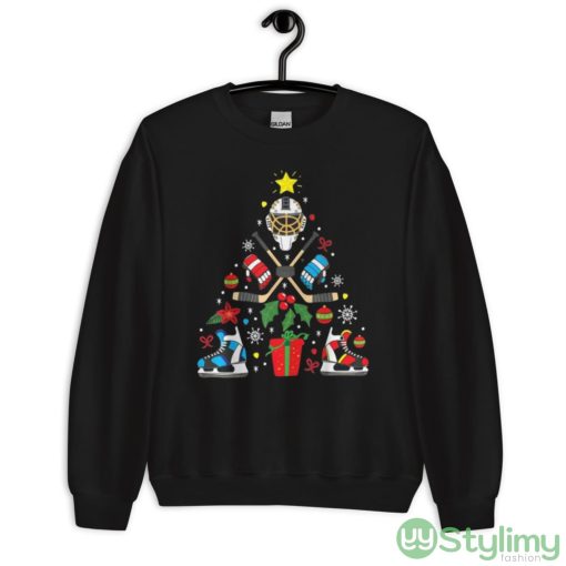 Ice Hockey Boys Gift Christmas Tree Shirt - Unisex Crewneck Sweatshirt
