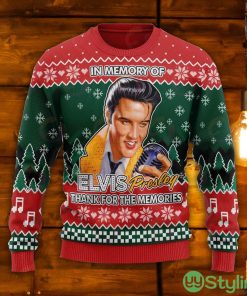 In Memory Of Elvis Presley Ugly Christmas Sweater Product Photo 1