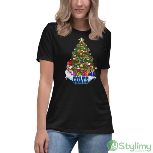 Indianapolis Colts Merry Christmas Nfl Football Sports Shirt - Women's Relaxed Short Sleeve Jersey Tee