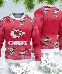 Kansas City Chiefs Christmas Skull Ugly Christmas Sweater Product Photo 1