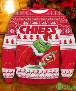 Kansas City Chiefs Grinch Ugly Christmas Sweater Product Photo 1