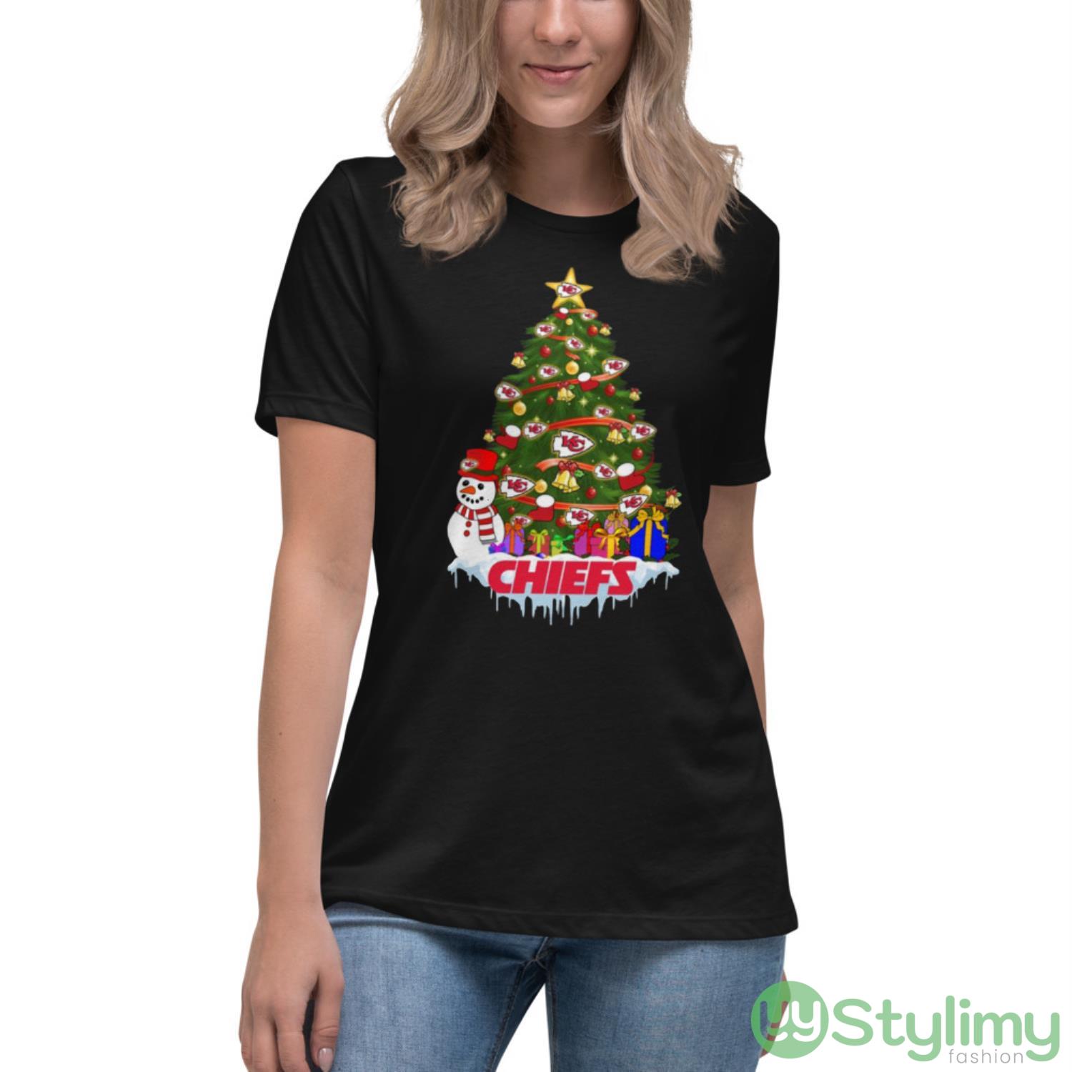 Kansas City Chiefs Merry Christmas Nfl Football Sports Shirt 7 Kansas City Chiefs Merry Christmas Nfl Football Sports Shirt - Women's Relaxed Short Sleeve Jersey Tee