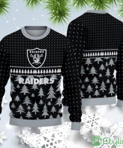 Las Vegas Raiders Christmas Pattern Ugly Christmas Sweater Product Photo 1
