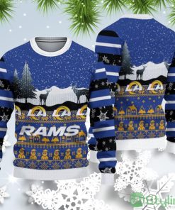 Los Angeles Rams Christmas Reindeers Pattern Ugly Christmas Sweater Product Photo 1