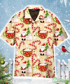 Magical Christmas Pig With Santa Pattern Aloha Cute Christmas Gift Cute Christmas Gift Hawaiian Shirt Product Photo 1