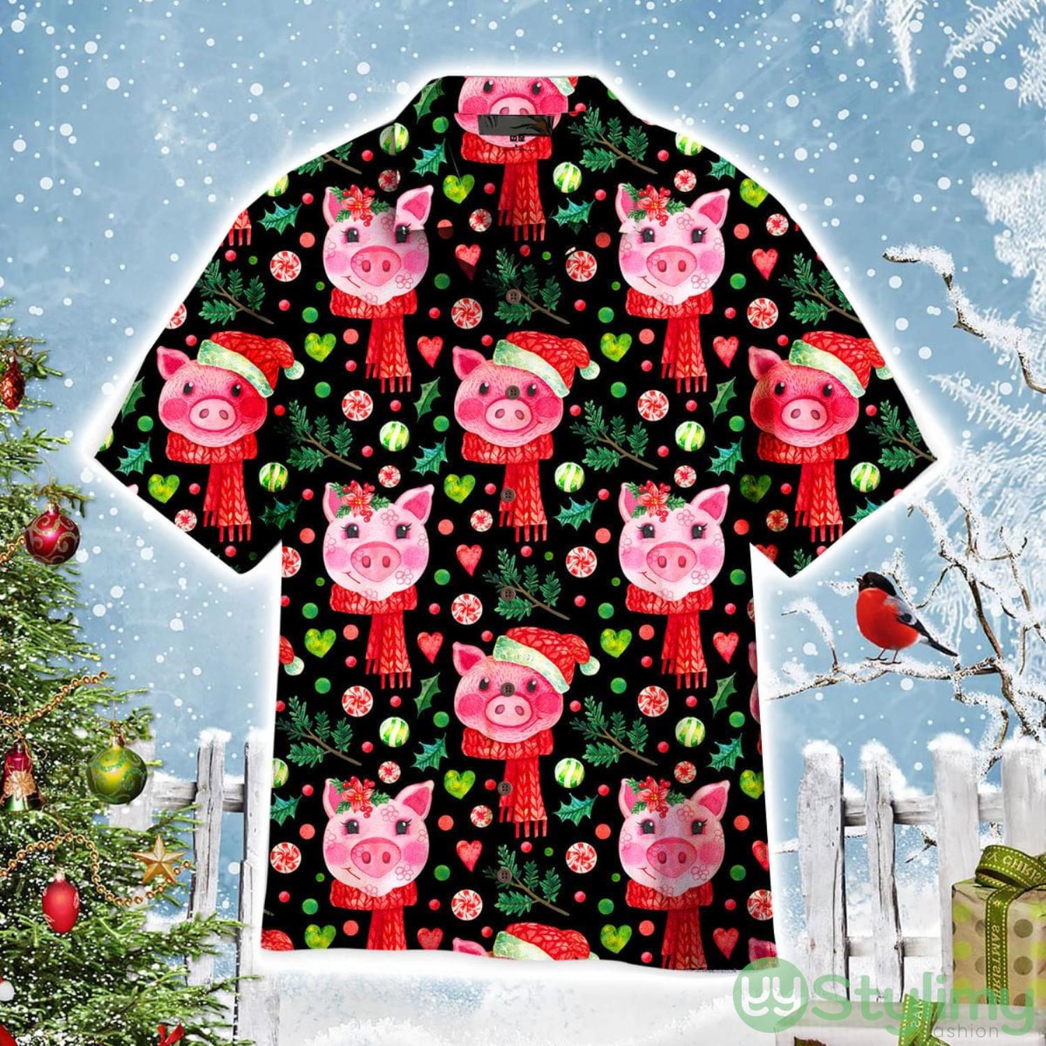 Merry Christmas Cute Pigs Pattern Aloha Cute Christmas Gift Cute Christmas Gift Hawaiian Shirt 2 Merry Christmas Cute Pigs Pattern Aloha Cute Christmas Gift Cute Christmas Gift Hawaiian Shirt Product Photo 1
