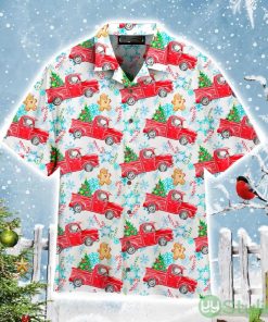 Merry Christmas On Red Truck Aloha Cute Christmas Gift Cute Christmas Gift Hawaiian Shirt Product Photo 1