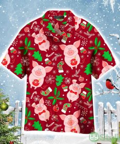 Merry Pigmas Christmas Pattern Aloha Cute Christmas Gift Cute Christmas Gift Hawaiian Shirt Product Photo 1