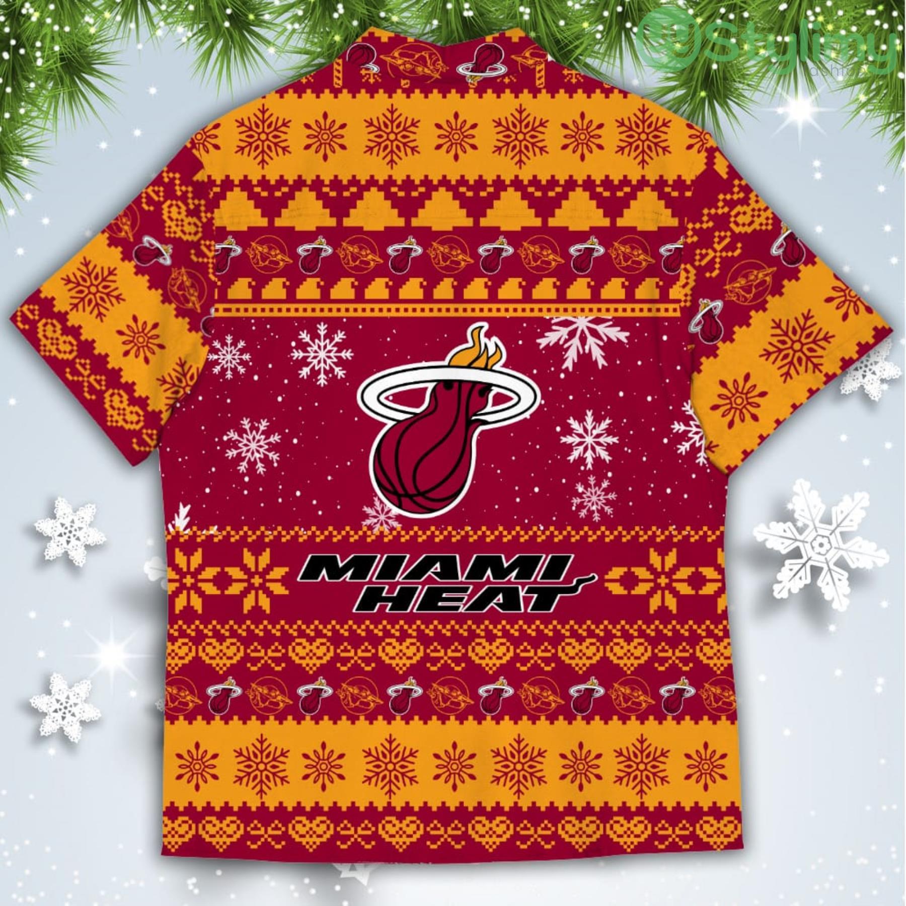 Miami Heat Baby Yoda Star Wars American Ugly Christmas Sweater Pattern Hawaiian Shirt 3 Miami Heat Baby Yoda Star Wars American Ugly Christmas Sweater Pattern Hawaiian Shirt Product Photo 3