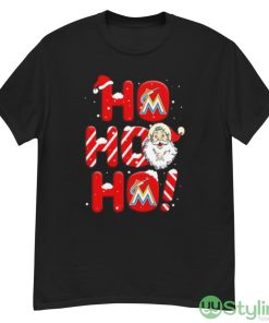 Miami Marlins MLB Baseball Ho Ho Ho Santa Claus Merry Christmas Shirt - G500 Men’s Classic T-Shirt