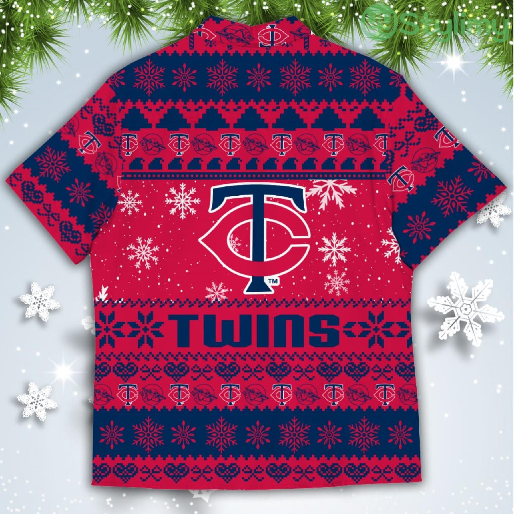 Minnesota Twins Baby Yoda Star Wars American Ugly Christmas Sweater Pattern Hawaiian Shirt 3 Minnesota Twins Baby Yoda Star Wars American Ugly Christmas Sweater Pattern Hawaiian Shirt Product Photo 3