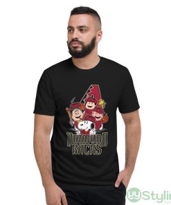 MLB Arizona Diamondbacks Snoopy Charlie Brown Woodstock The Peanuts Movie Baseball Shirt - Short Sleeve T-Shirt